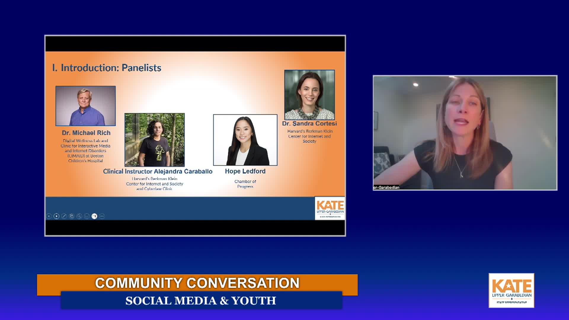 Thumbnail image for Community Conversation Social Media and Youth with State Rep Kate Lipper-Garabedian