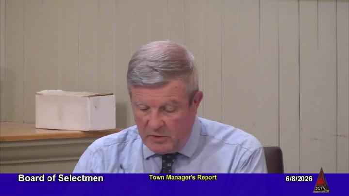 Thumbnail image for Town Manager's Report at 6-8-2026 Board of Selectmen