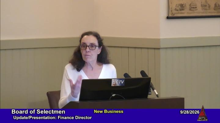 Thumbnail image for Finance Director Update at 9-28-2026 Board of Selectmen