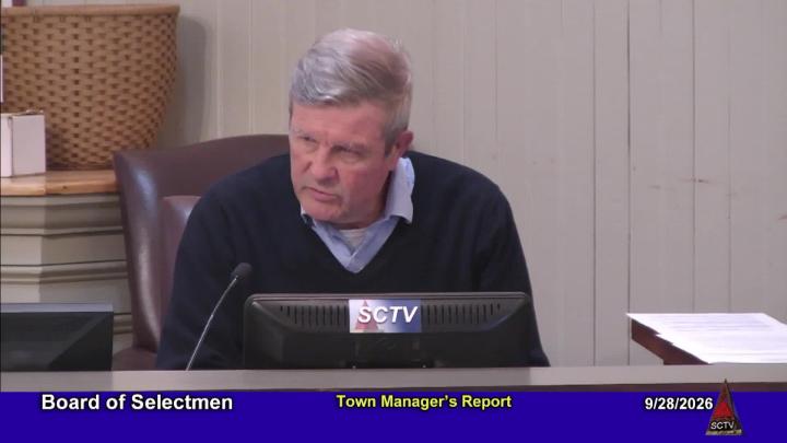 Thumbnail image for Town Manager's Report at 9-28-2026 Board of Selectmen