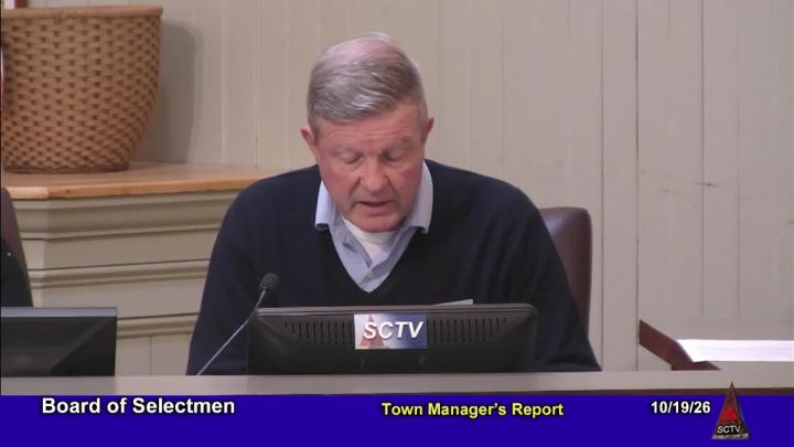 Thumbnail image for BOS Segments Town Manager's Report at 10-19-2026 Board of Selectmen