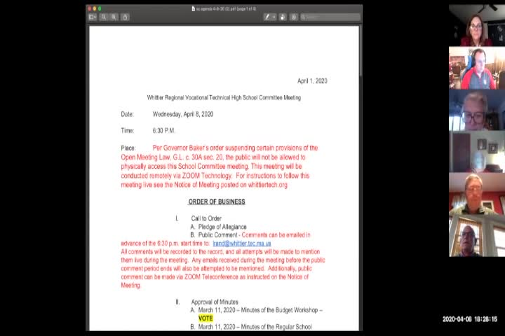 Thumbnail image for Whittier School Comm April 2020