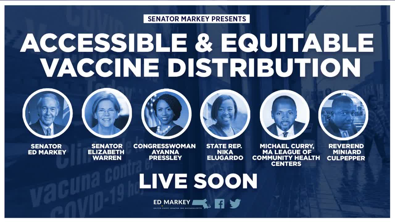 Thumbnail image for Senator Ed Markey Livestream on Vaccine Equity